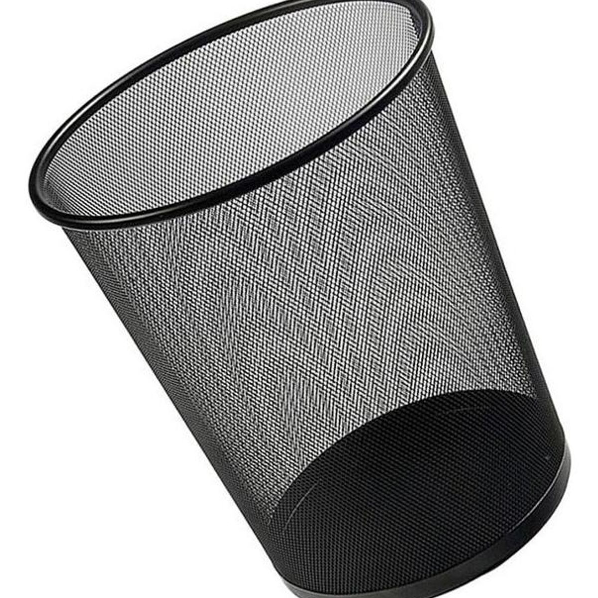 GENERICO - Basurero Metálico Redondo Malla para Oficina 26 cm