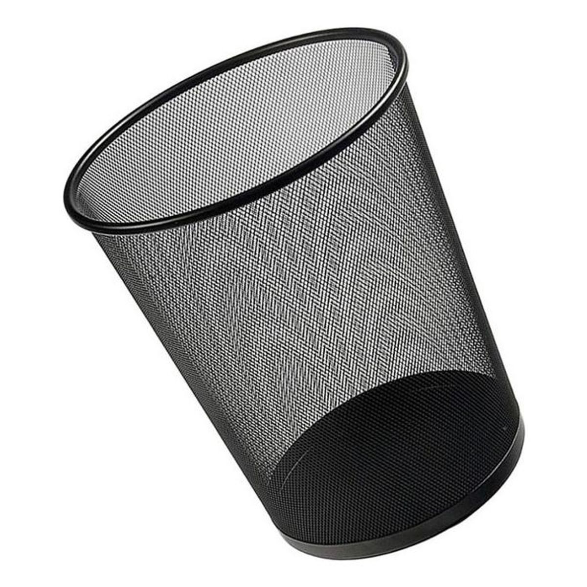 GENERICO - Basurero Metálico Redondo Malla para Oficina 26 cm