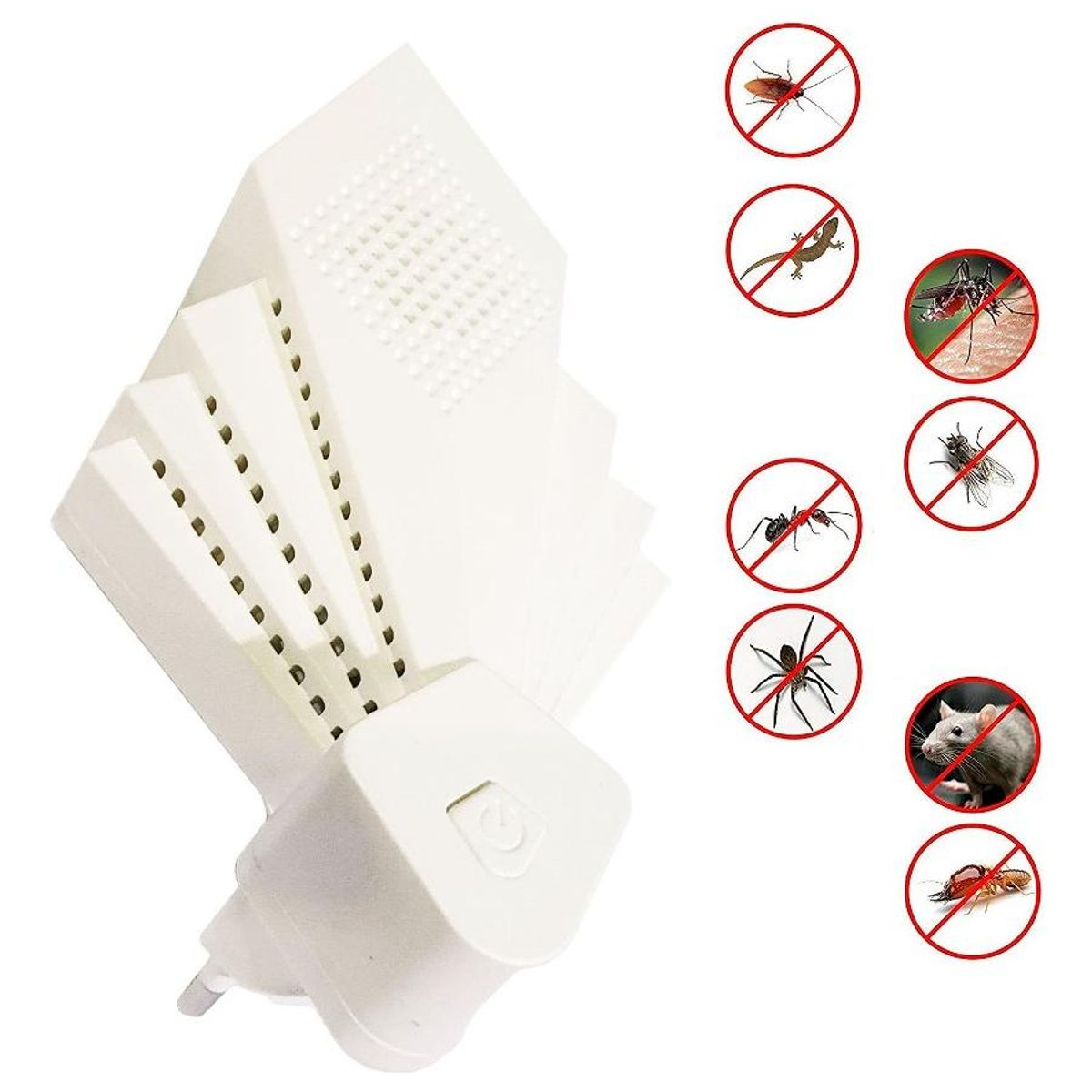GENERICO - Repelente Ultrasonico para Ratones y Plagas Insectos