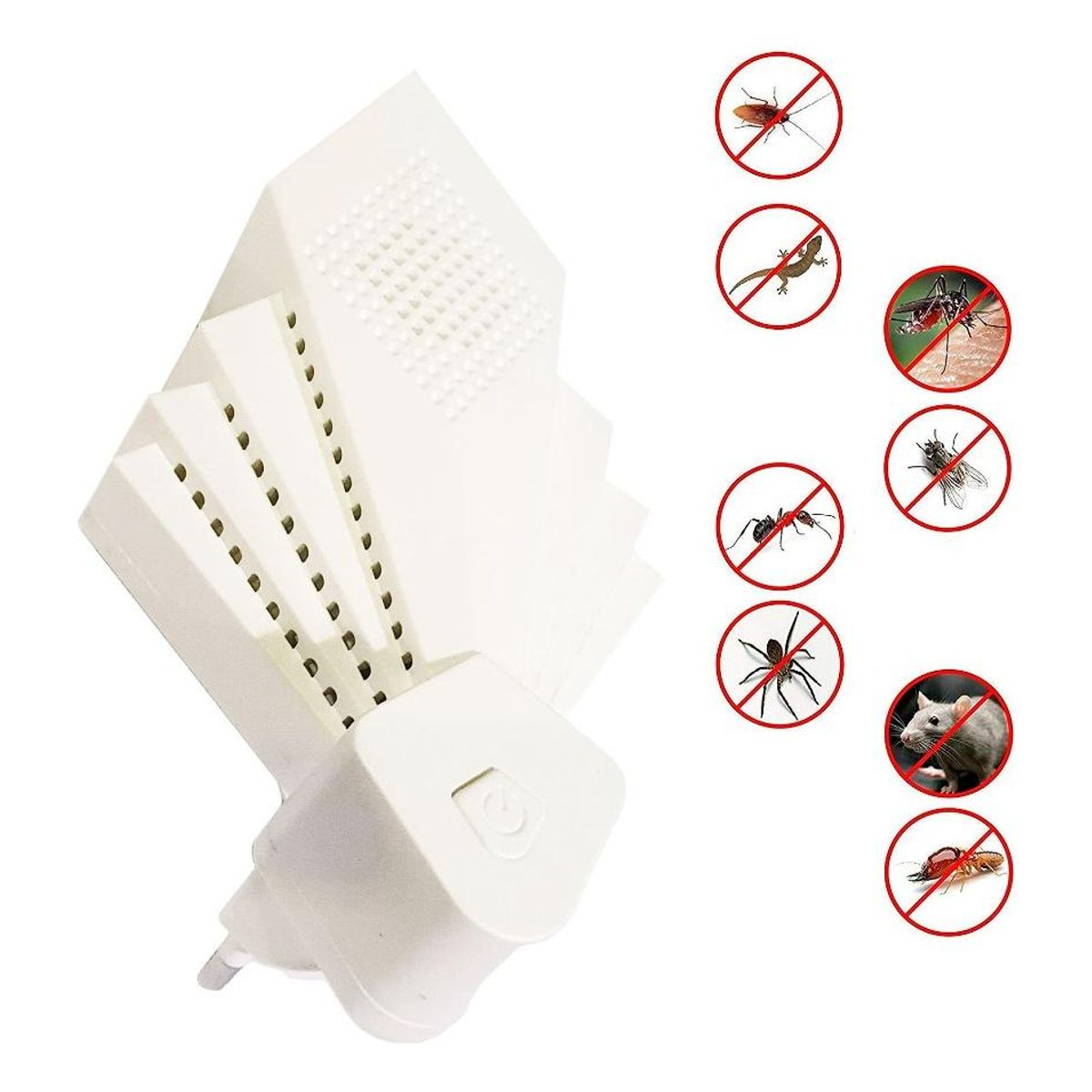 GENERICO - Repelente Ultrasonico para Ratones y Plagas Insectos