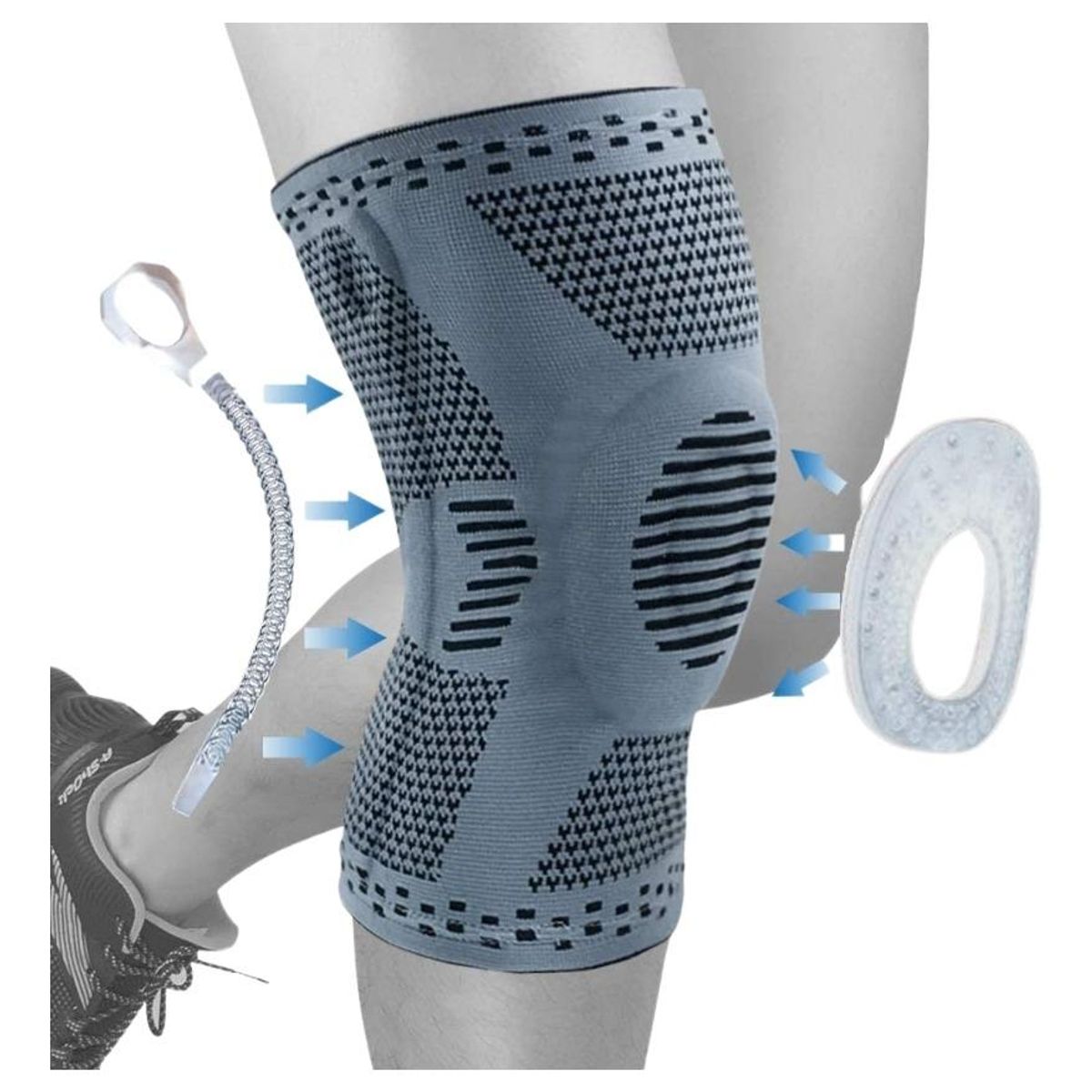 GENERICO - Rodillera de Gel Con Soportes Laterales para Deportes