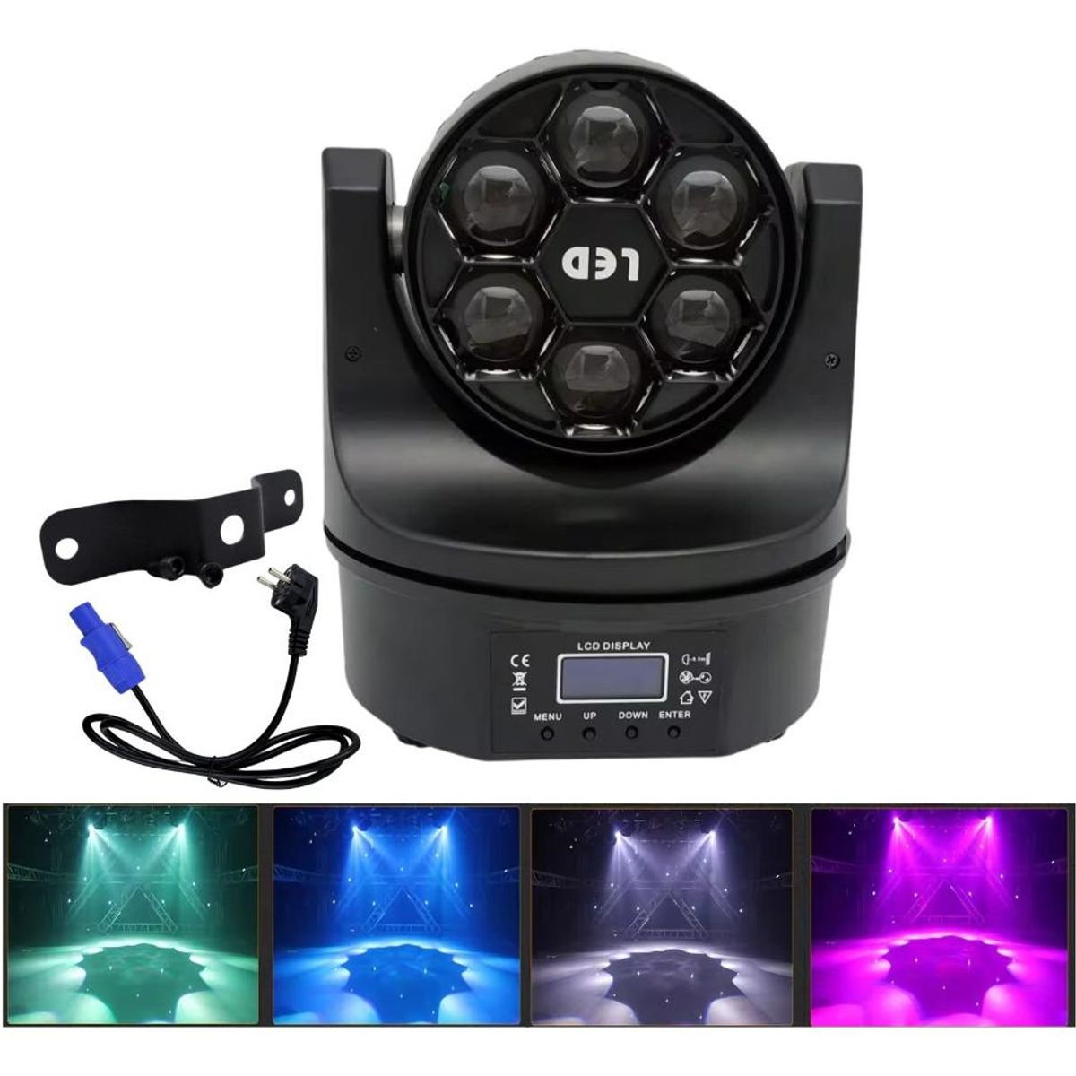 GENERICO - Cabeza Móvil RGBW DMX de 6x15W para Eventos