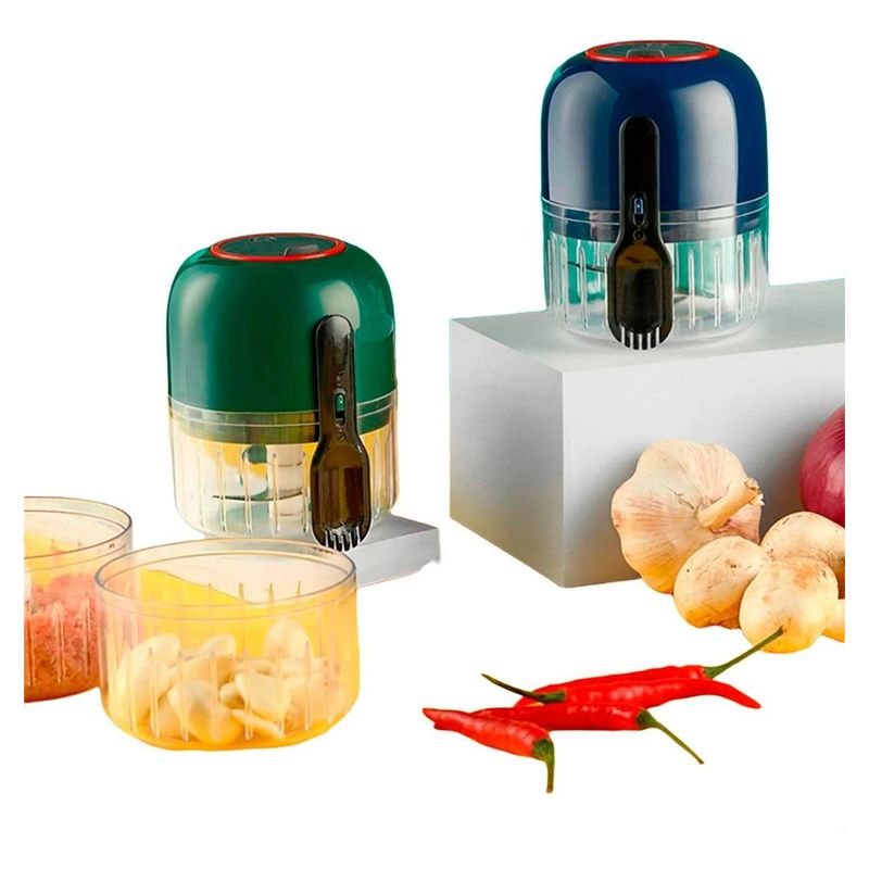 GENERICO - Picador de Verduras Portátil USB 300ml Color Verde