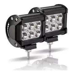 GENERICO - Barra de Focos Neblineros LED 18W para Auto y Moto