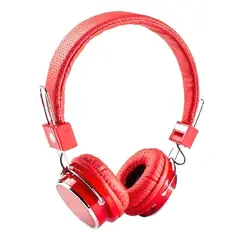 GENERICO - Auriculares Bluetooth con MP3 y FM Color Rojo