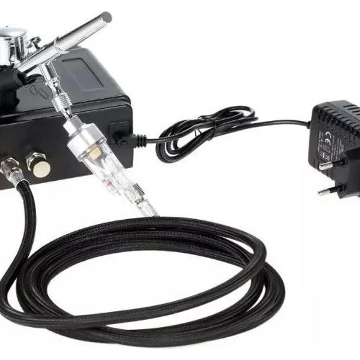 GENERICO - Kit Completo de Aerógrafo con Compresor y Accesorios