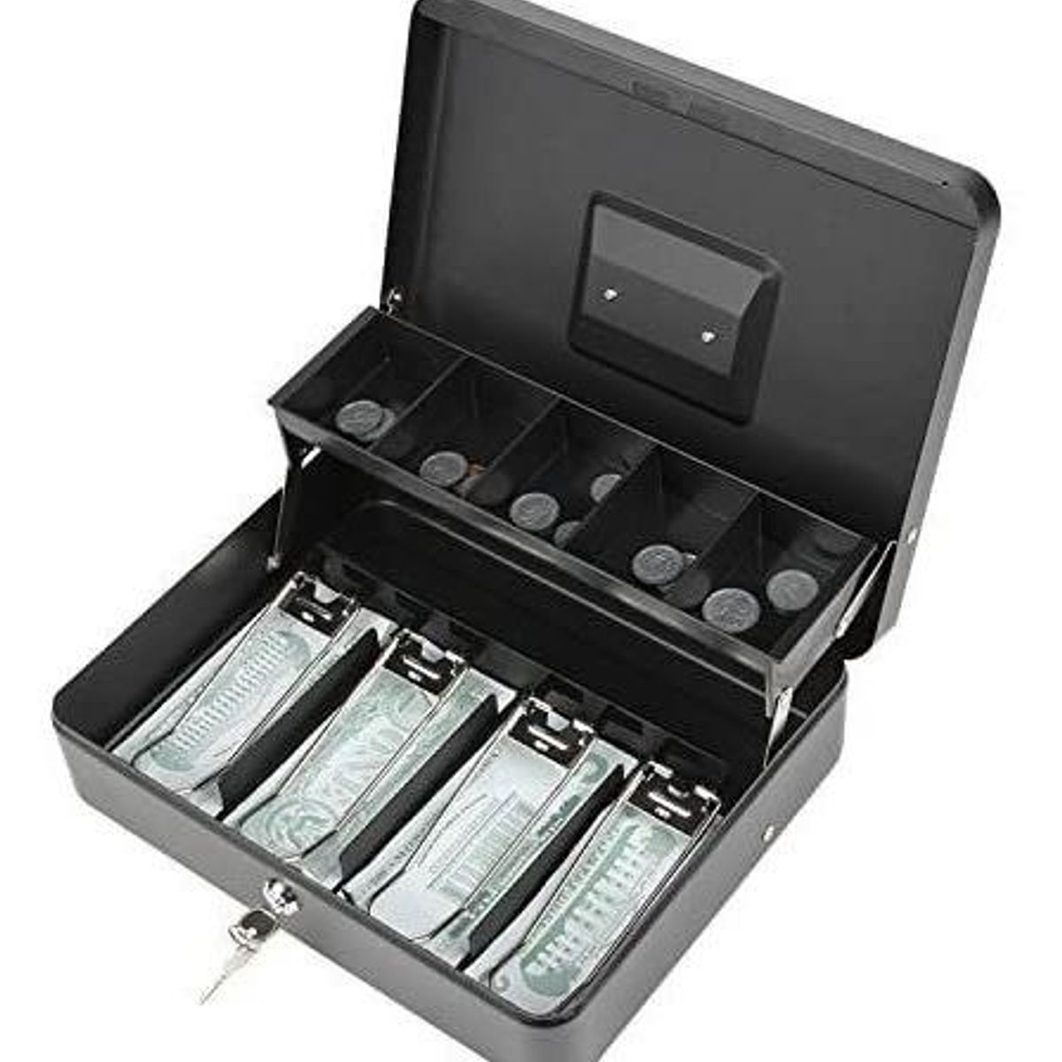 GENERICO - Caja Fuerte Metálica con Llave para Dinero 30x24 cm