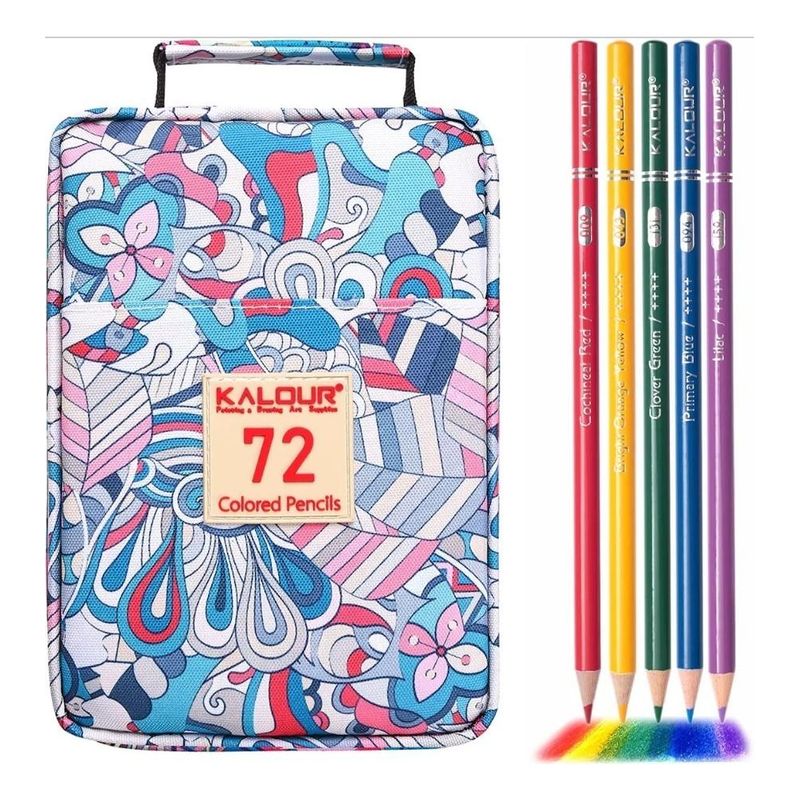 GENERICO - Set de 72 Lápices de Colores Acuarela en Estuche Organizado