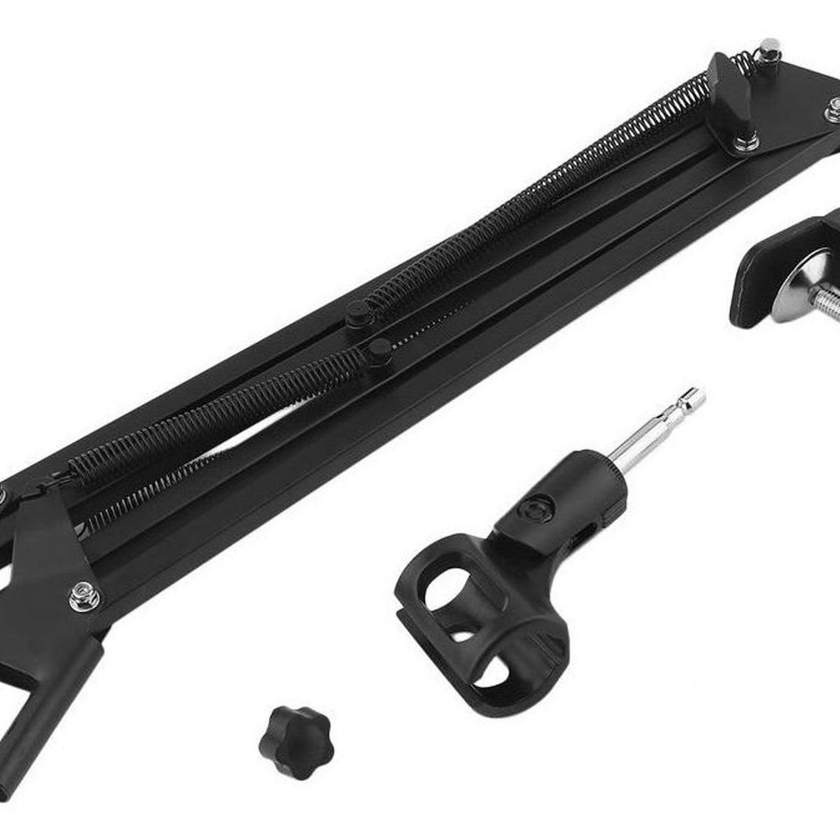 GENERICO - Soporte de Micrófono Ajustable Plegable Color Negro