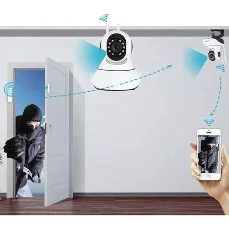 GENERICO - Cámara IP WiFi HD Motorizada 360° con Visión Nocturna