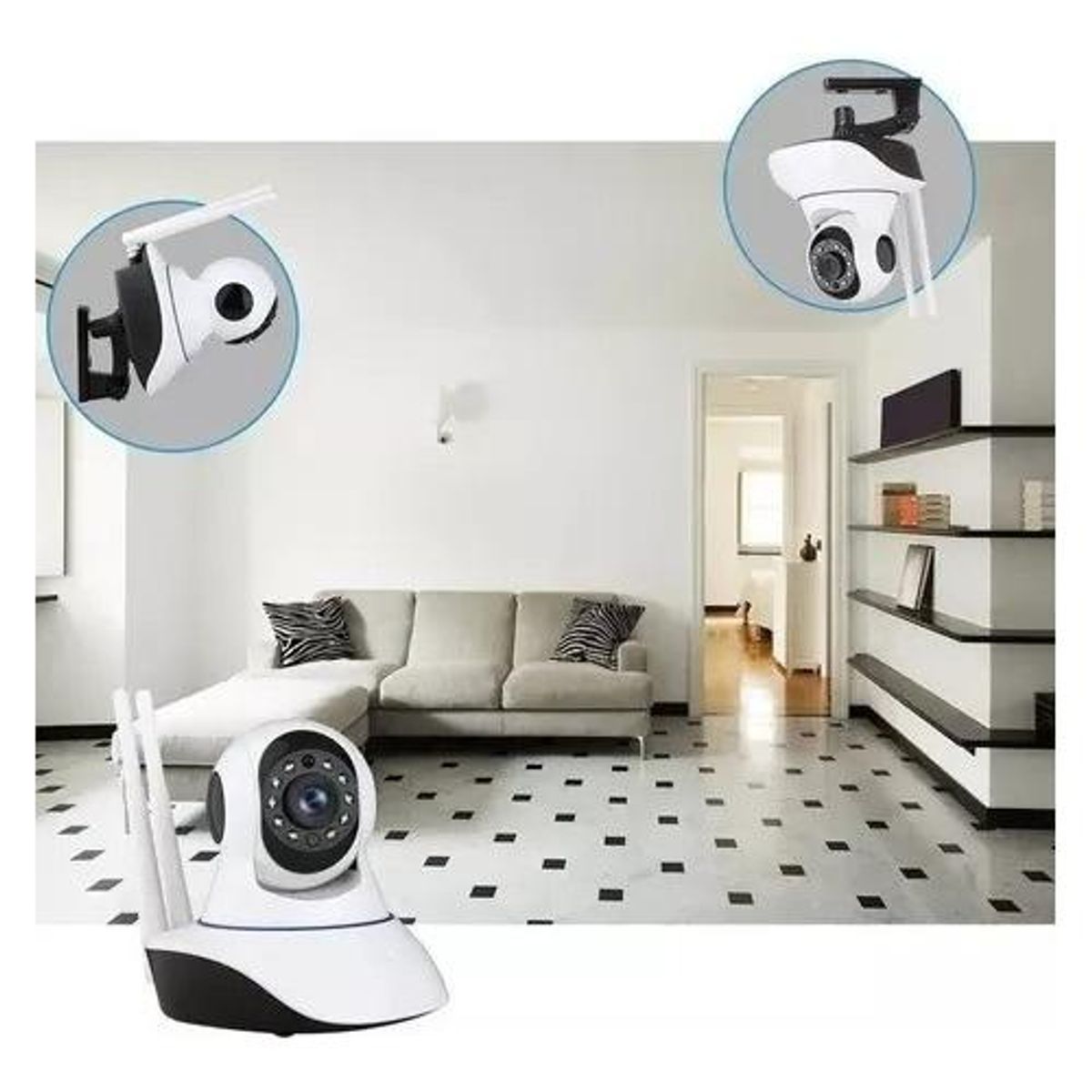 GENERICO - Cámara IP WiFi HD Motorizada 360° con Visión Nocturna