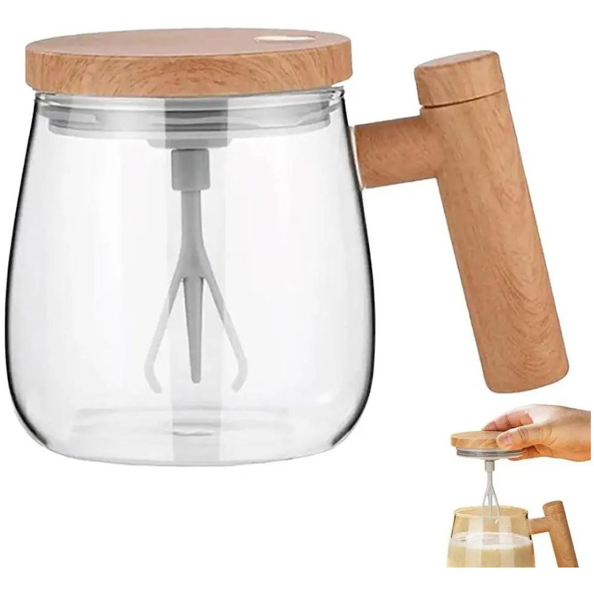 GENERICO - Taza Eléctrica con Mezclador Automático 400ml para Bebidas