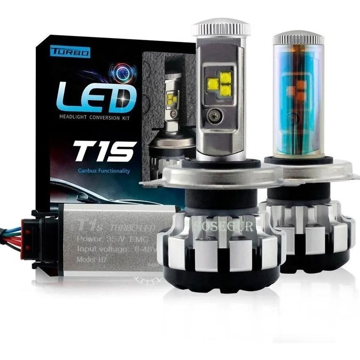 GENERICO - Kit de Ampolletas Turboled T1s H4 con 4000 Lúmenes