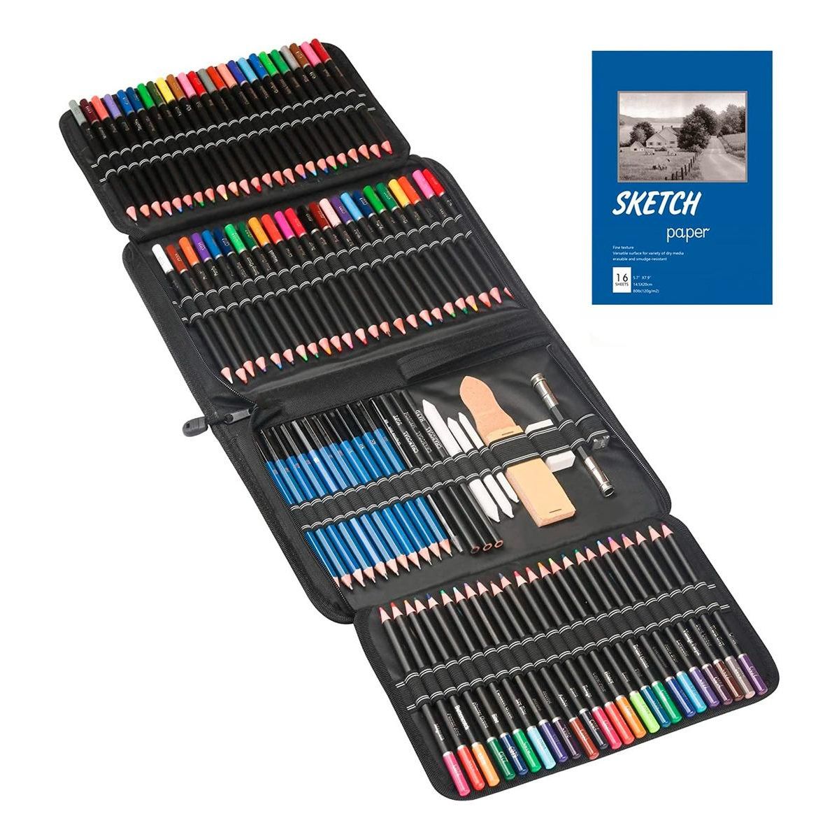 GENERICO - Set de Lápices de Dibujo Profesional 145 Piezas