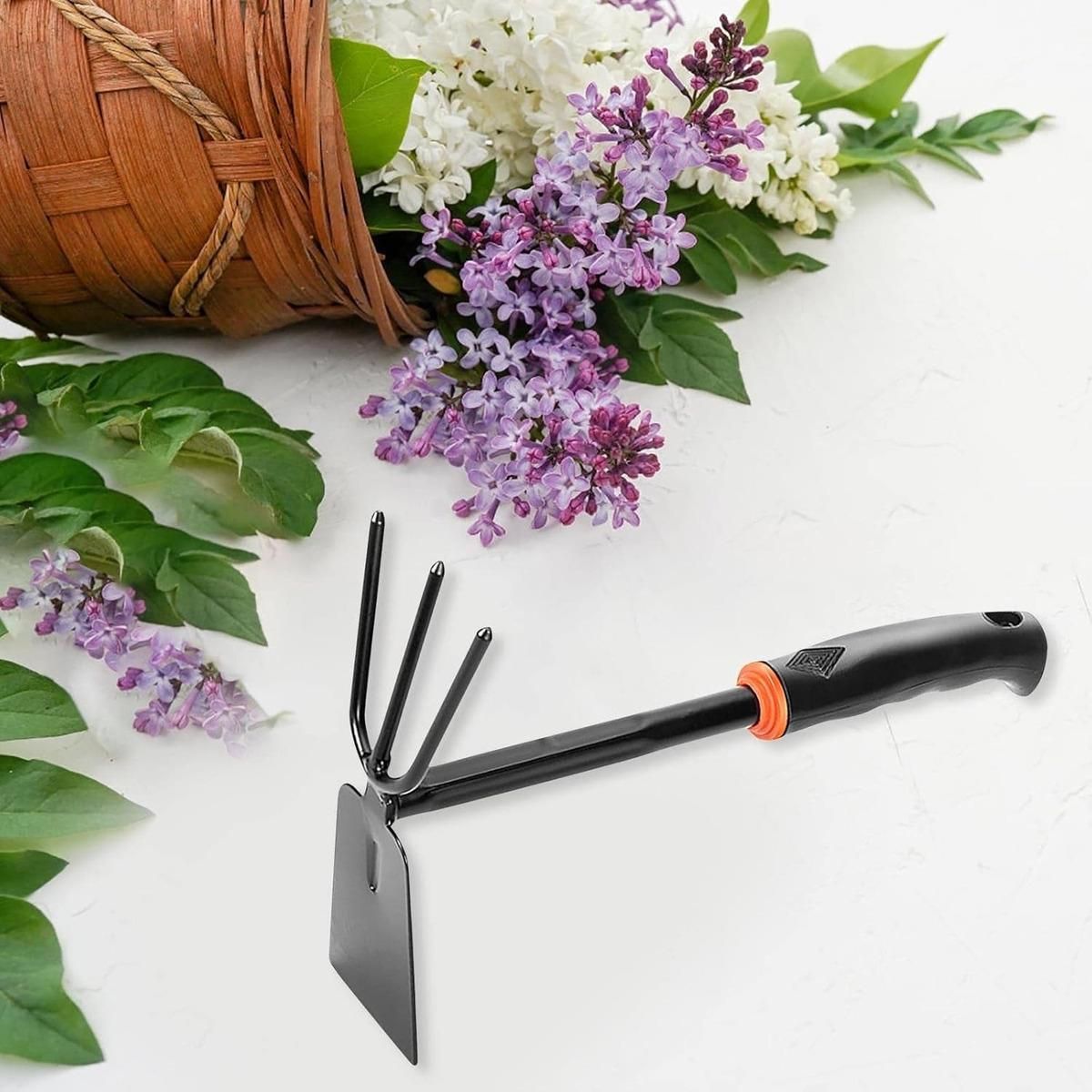 GENERICO - Juego de Azada y Escardillo de Jardín Ergonomico