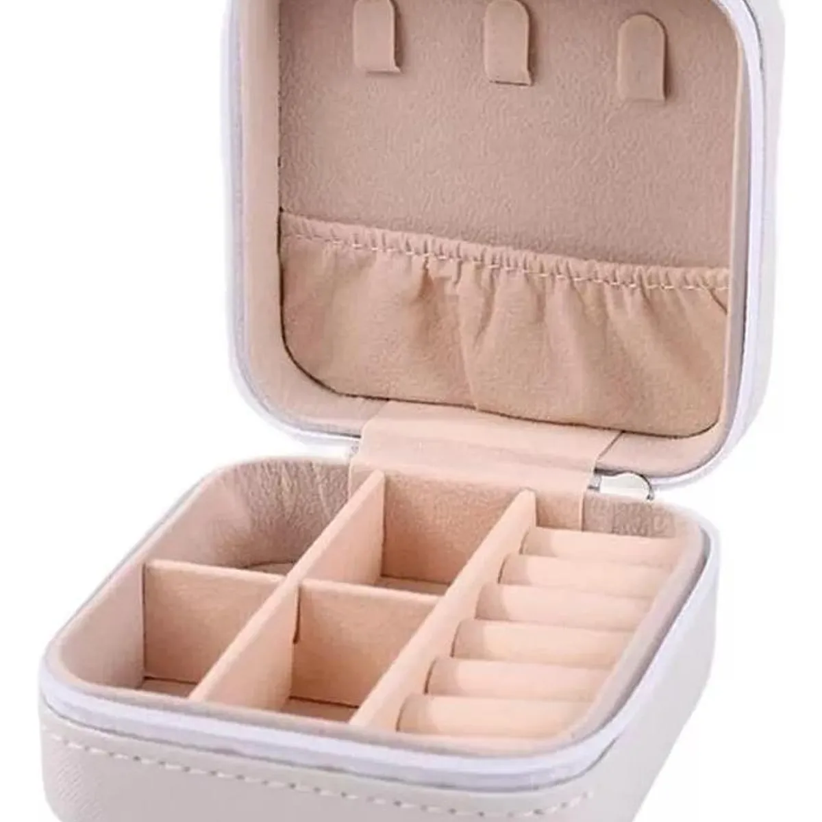 GENERICO - Estuche Compacto para Joyas de Piel Sintética con Bisagra