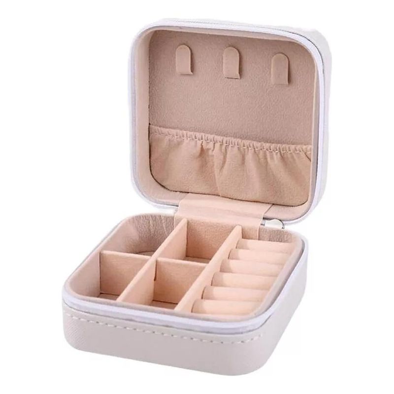 GENERICO - Estuche Compacto para Joyas de Piel Sintética con Bisagra