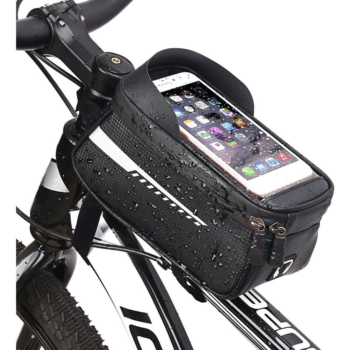 GENERICO - Bolso Impermeable para Celular en Bicicleta - Negro