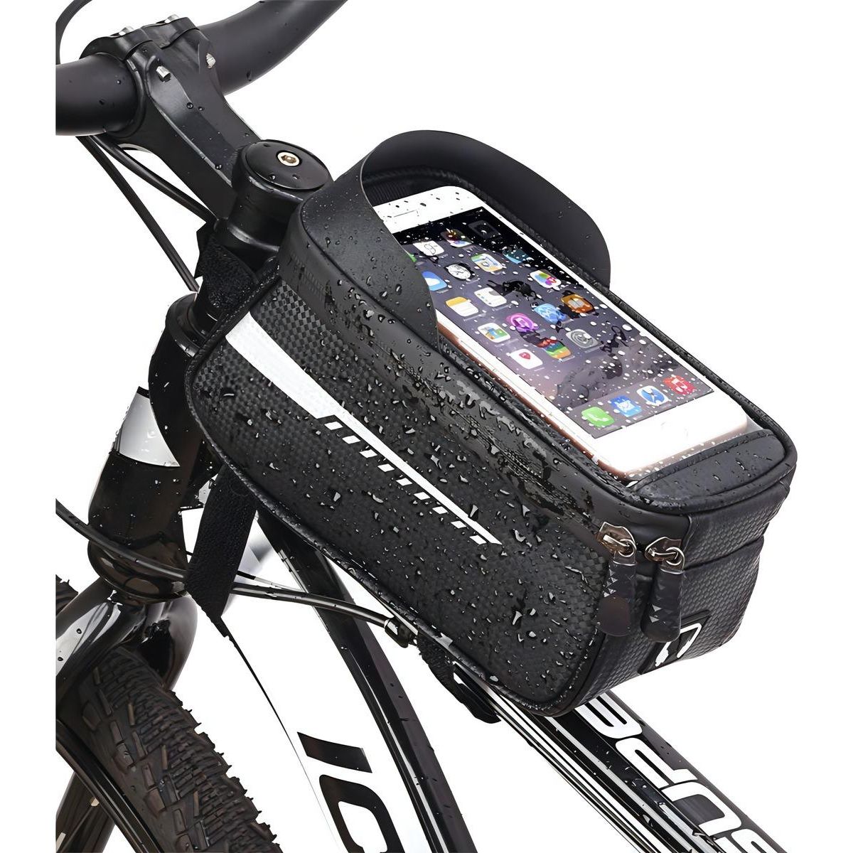 GENERICO - Bolso Impermeable para Celular en Bicicleta - Negro