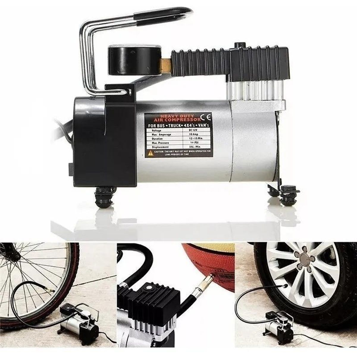 GENERICO - Compresor de Aire Portátil 150 PSI 12V para Vehículos