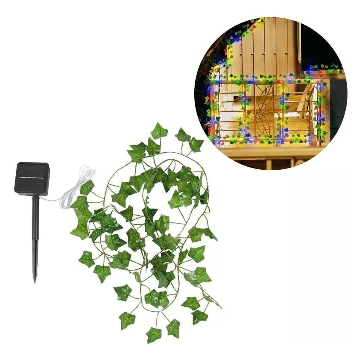 GENERICO - Guirnalda de Luces LED Solares Multicolor para Jardín