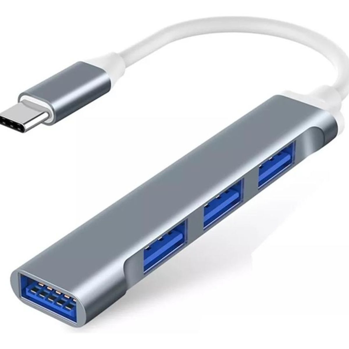 GENERICO - Adaptador Hub USB-C a 4 Puertos USB 30 5Gbps