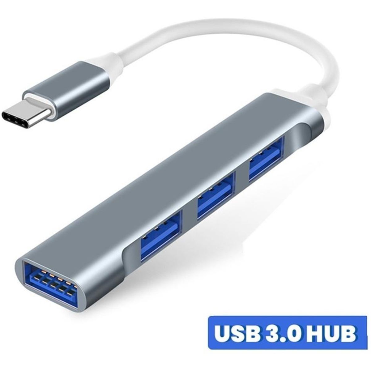 GENERICO - Adaptador Hub USB-C a 4 Puertos USB 30 5Gbps