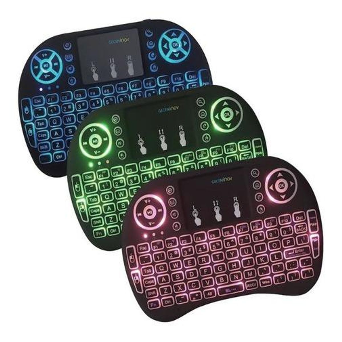 GENERICO - Teclado Inalámbrico Compacto con Touchpad y Retroiluminación