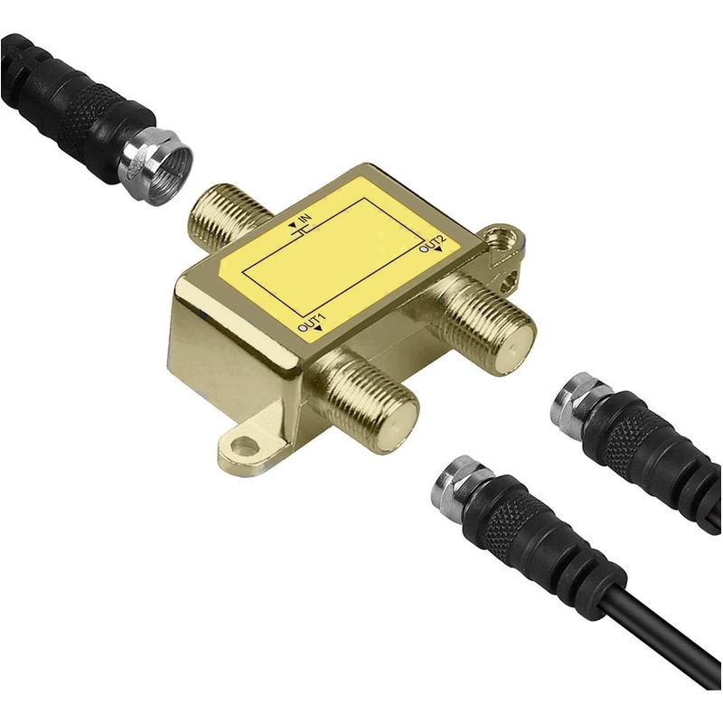 GENERICO - Divisor de TV 2 Vías Splitter de Alta Frecuencia