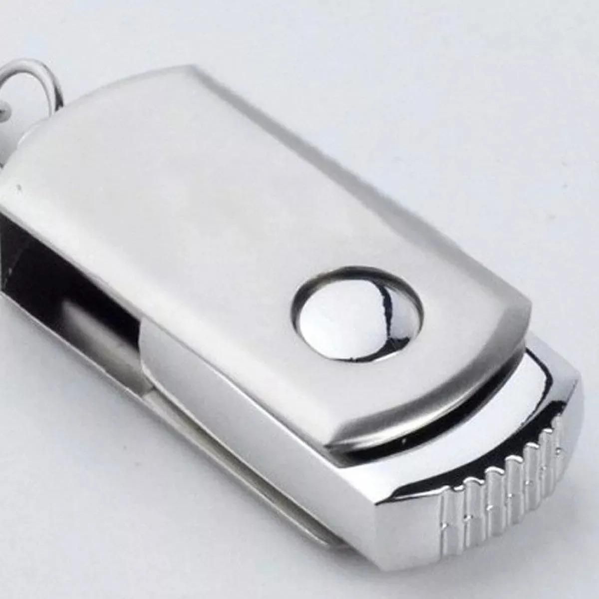 GENERICO - Pendrive Metalizado 32GB USB 20 con Llavero Reclinable