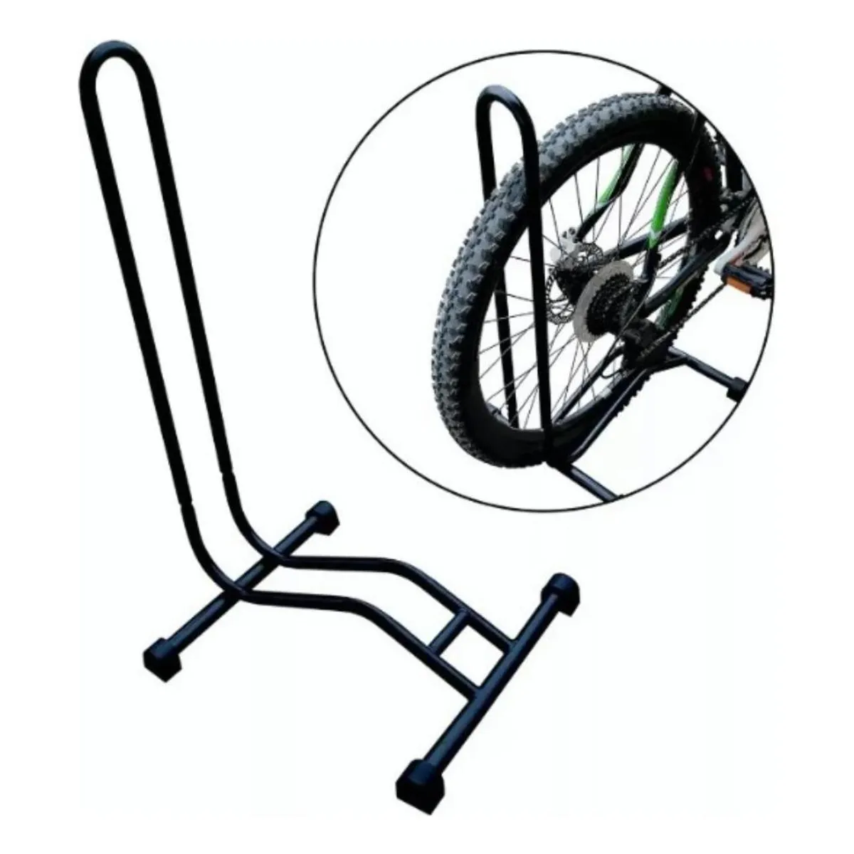 GENERICO - Soporte Vertical de Acero para Bicicleta Tipo L