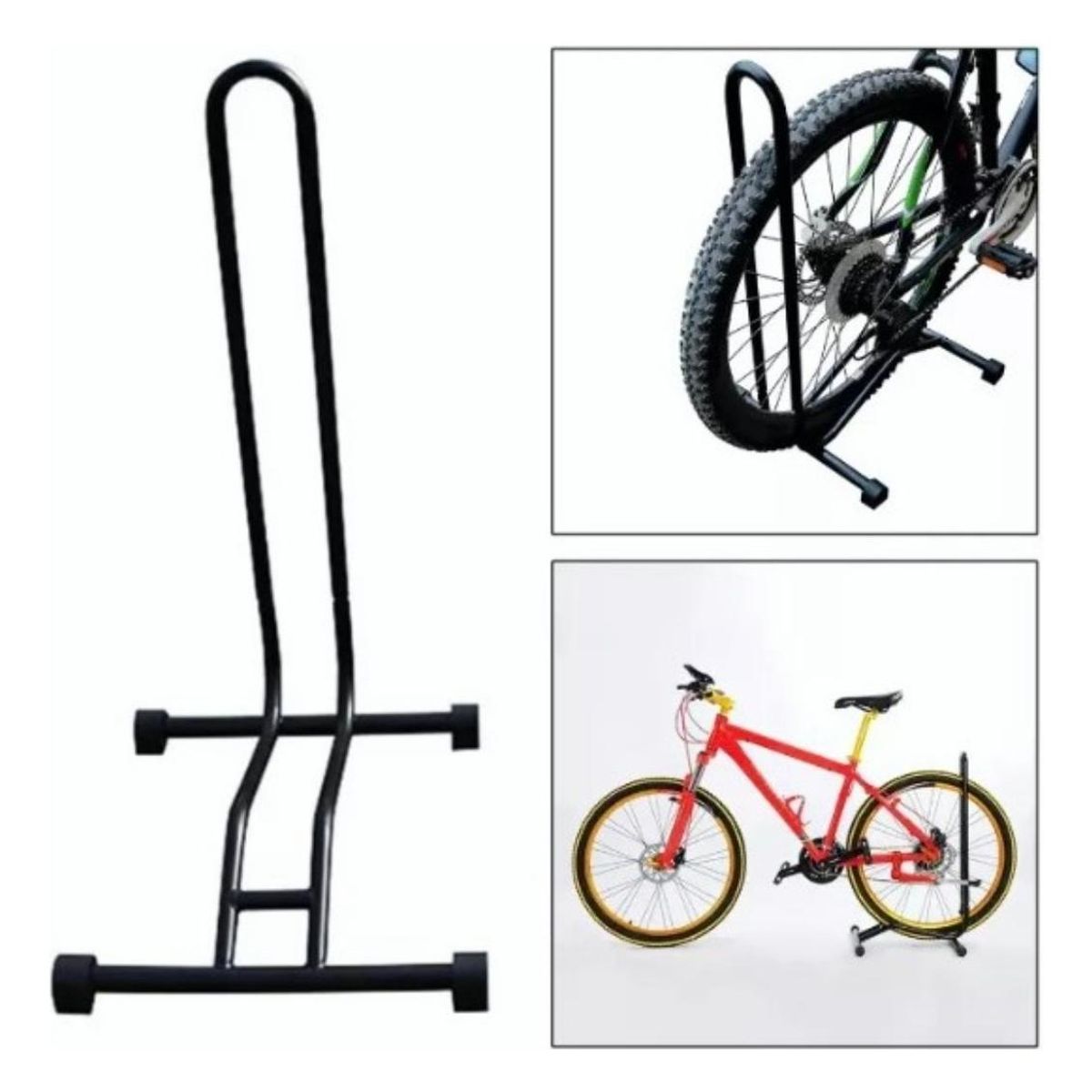 GENERICO - Soporte Vertical de Acero para Bicicleta Tipo L