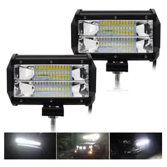 GENERICO - Pack de 2 Focos Neblineros LED 72W para Auto y Moto
