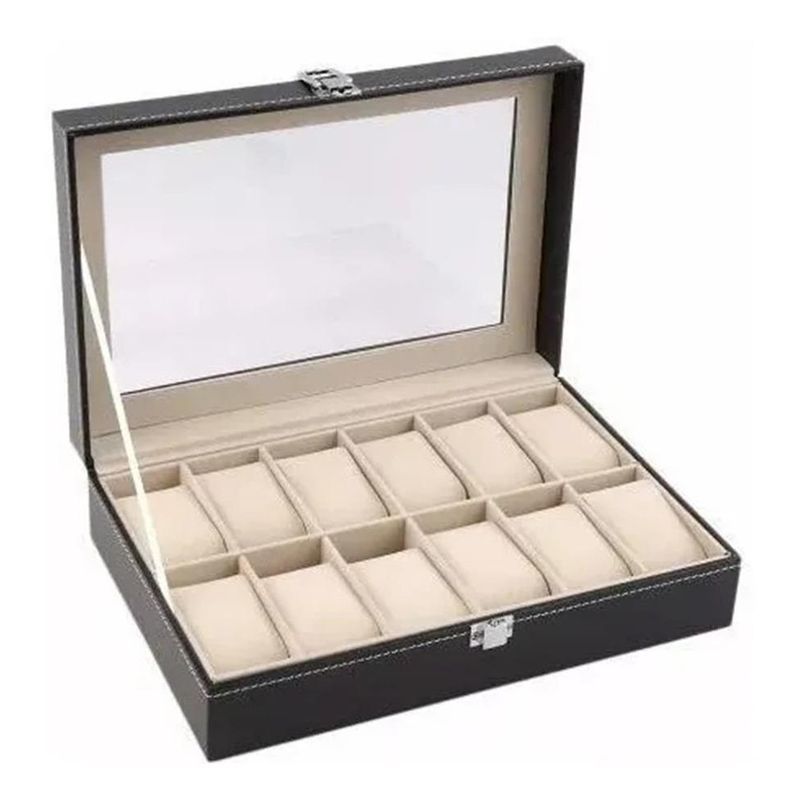 GENERICO - Estuche Organizadores para 12 Relojes y Joyas
