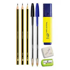 GENERICO - Kit Escolar Completo Lápices Bolígrafos y Sacapuntas