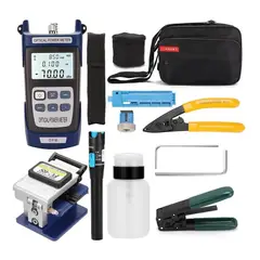 GENERICO - Kit de Herramientas de Fibra Óptica FTTH 5 Km con Medidor de Potencia