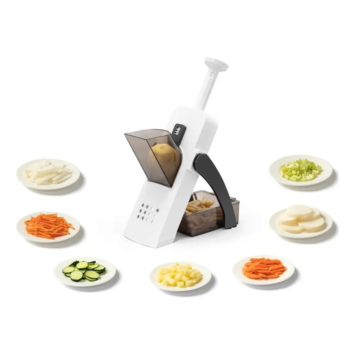 GENERICO - Cortador Mandolina Multifuncional con 4 Modos de Corte.