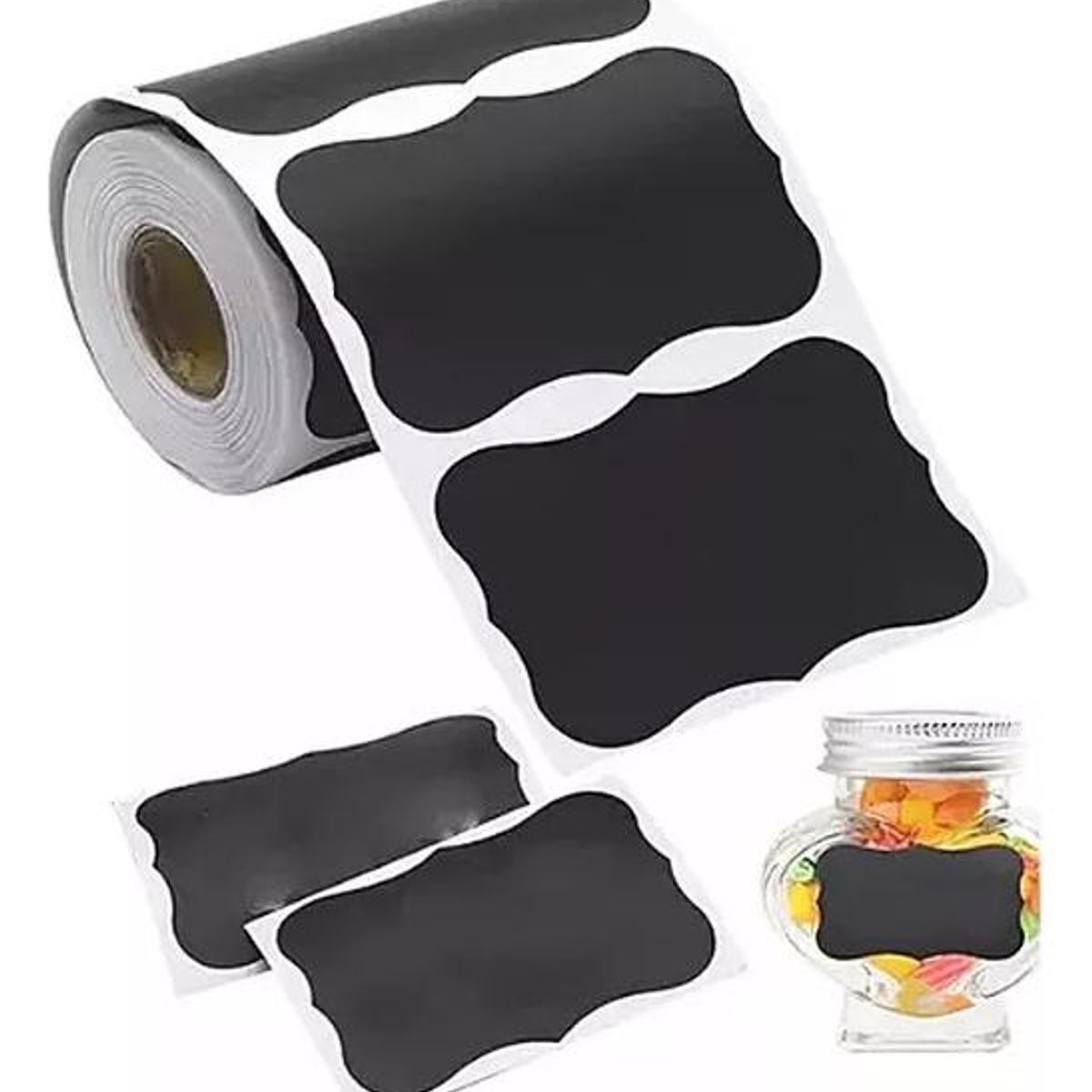 GENERICO - Pack de 3 Rollos de Etiquetas Adhesivas de Pizarra