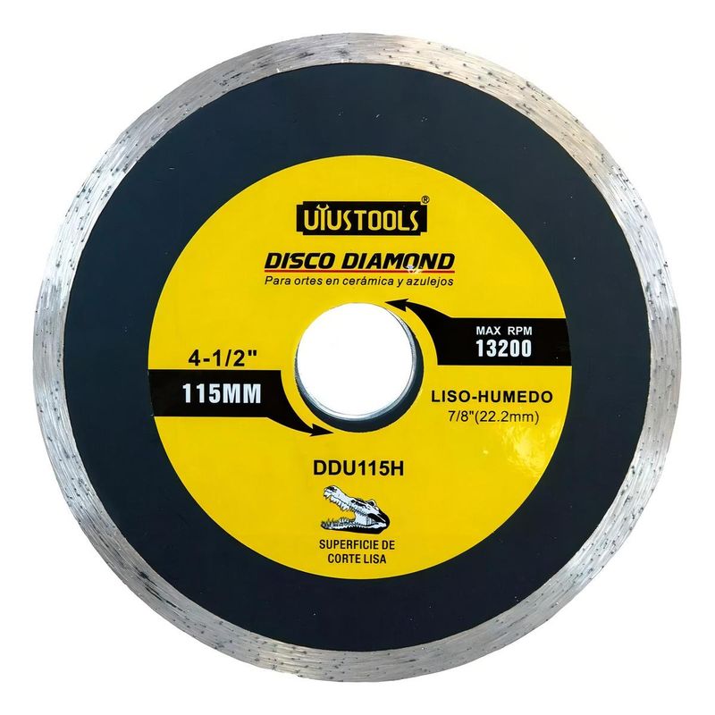 GENERICO - Disco Cerámico Diamantado 115 mm para Corte Liso