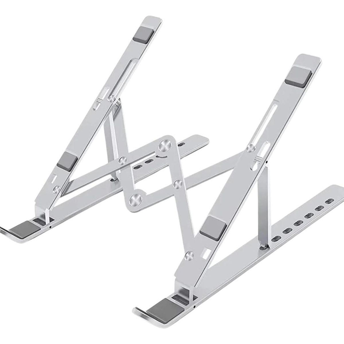 GENERICO - Soporte Ajustable para Notebook Metalico con Silicona Antideslizante