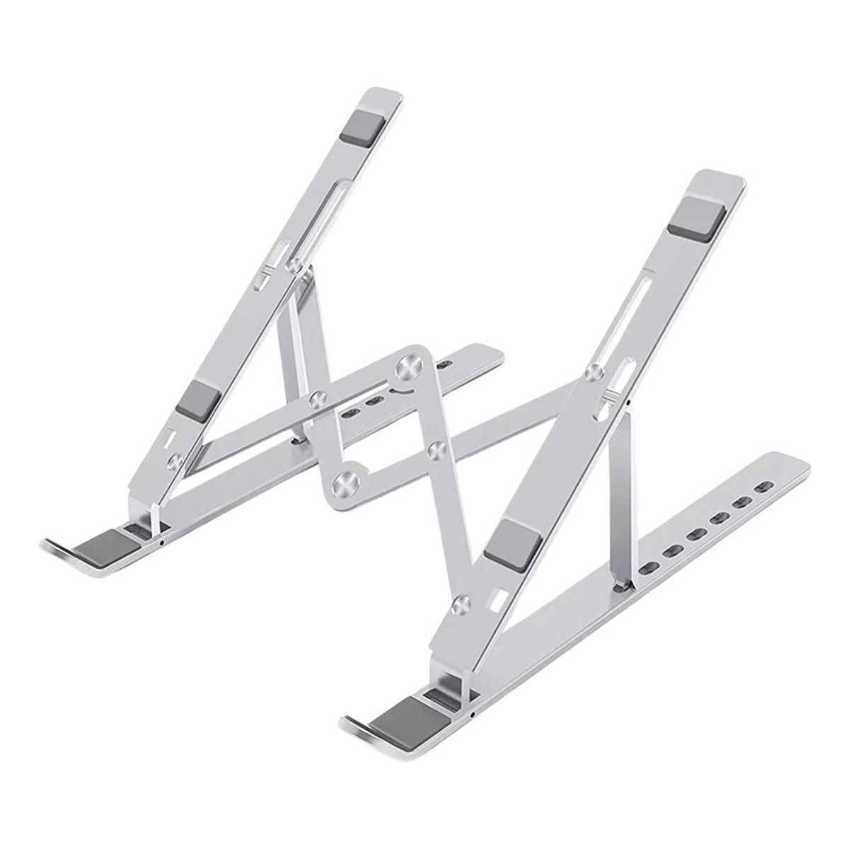 GENERICO - Soporte Ajustable para Notebook Metalico con Silicona Antideslizante