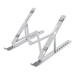 GENERICO - Soporte Ajustable para Notebook Metalico con Silicona Antideslizante