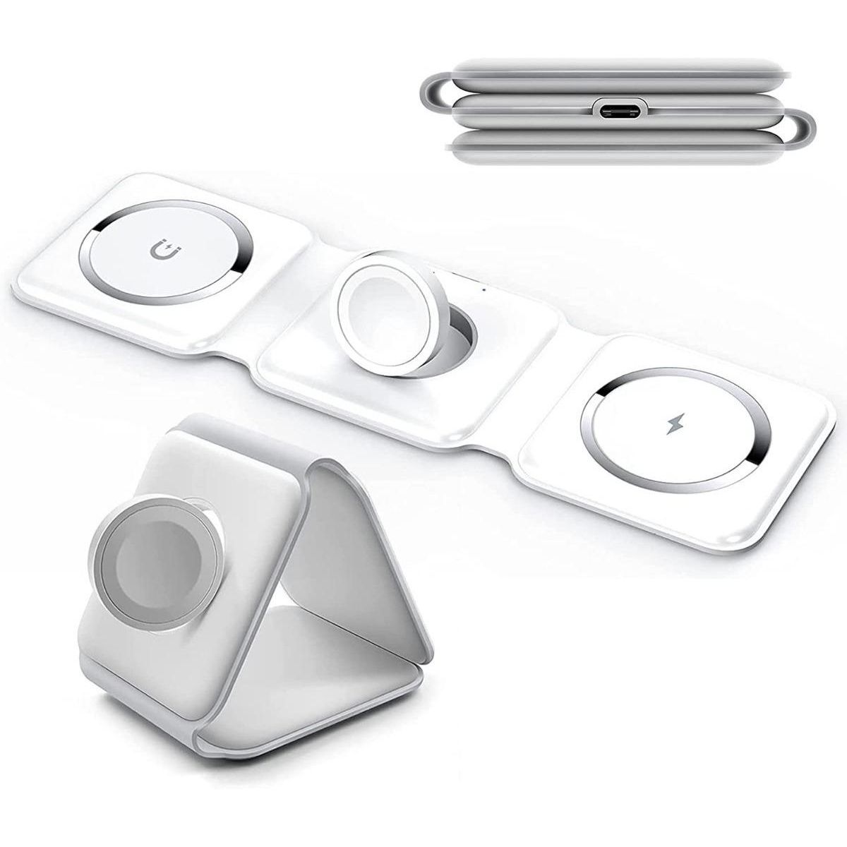 GENERICO - Estación de Carga Inalámbrica 3 en 1 MagSafe para iPhone