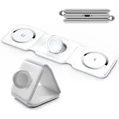 GENERICO - Estación de Carga Inalámbrica 3 en 1 MagSafe para iPhone
