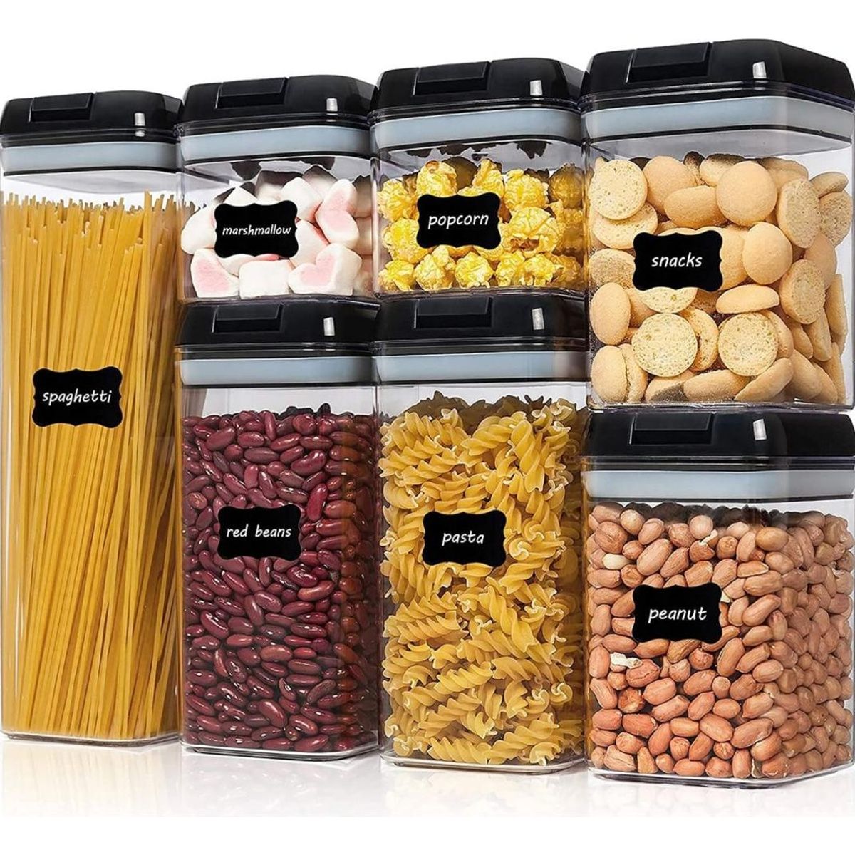 GENERICO - Set de 7 Contenedores Herméticos de Plástico para Alimentos