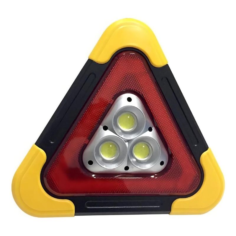 GENERICO - Triángulo de Emergencia LED Solar Recargable Portátil