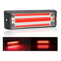 GENERICO - Luz Estroboscópica LED COB Roja para Vehículos 12V-24V