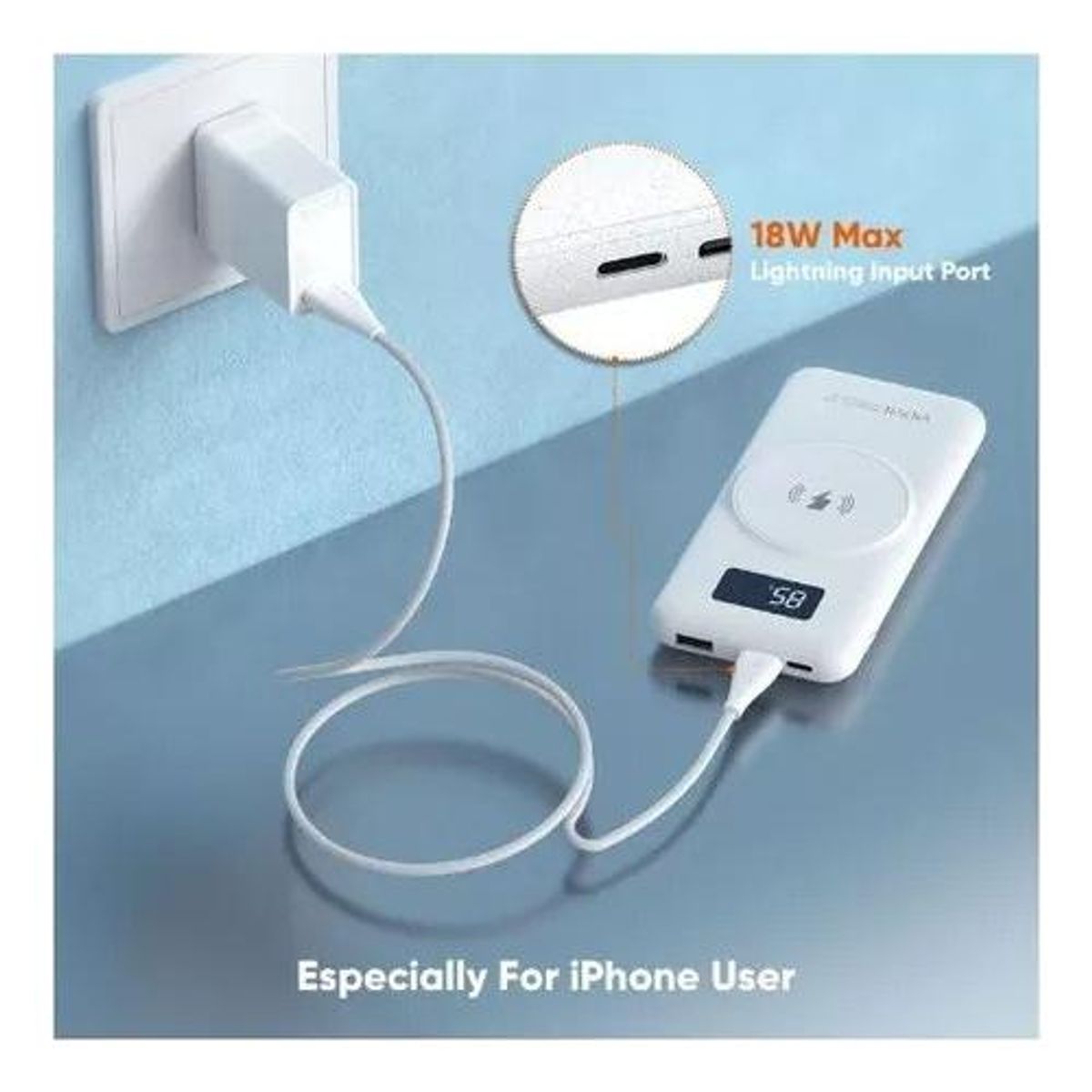 GENERICO - Power Bank Magnético 225W Portátil con USB