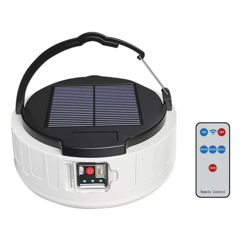 GENERICO - Lámpara de Camping Solar y USB Multifuncional LED