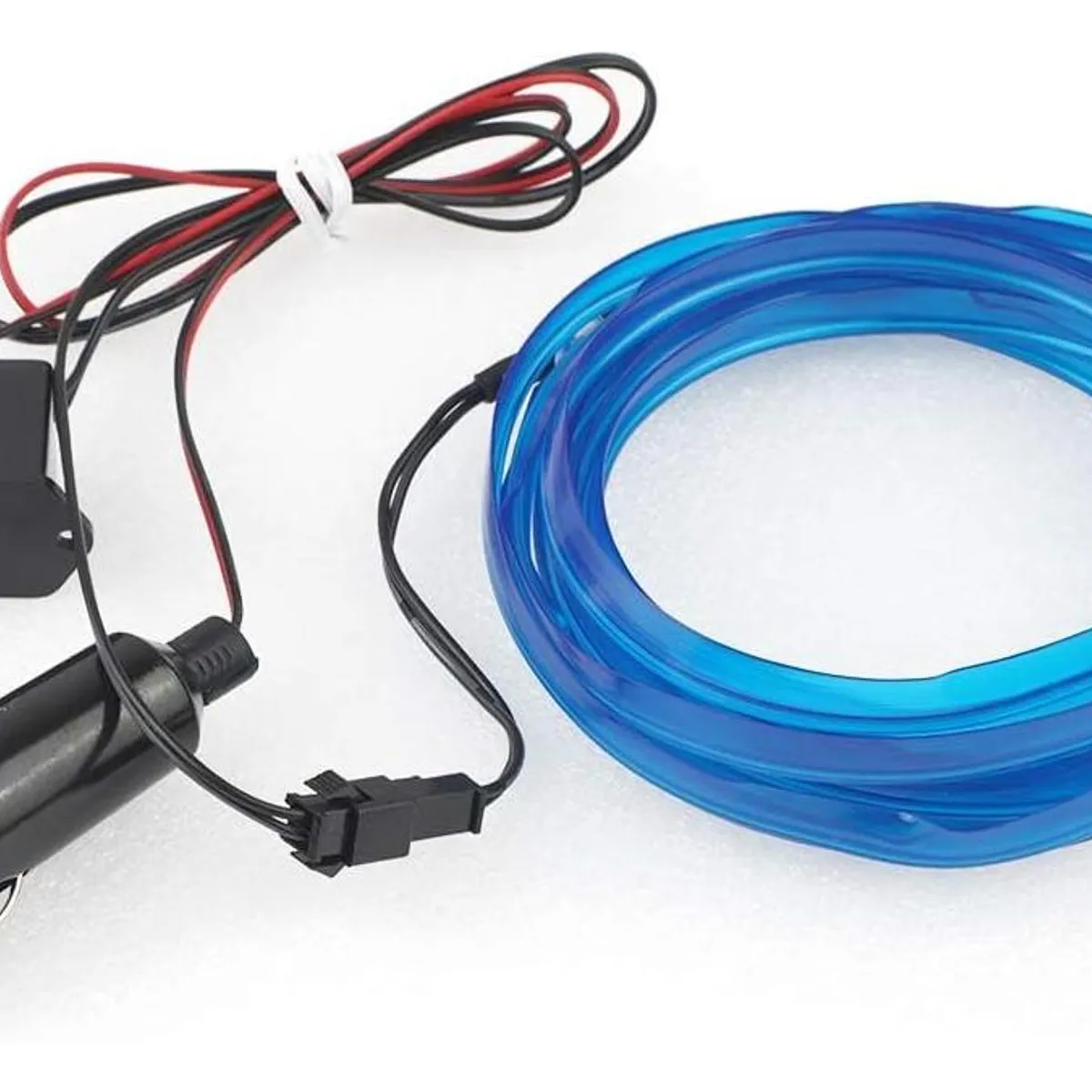 GENERICO - Tira de Luz LED Neón Azul para Interior de Auto 2m 12V